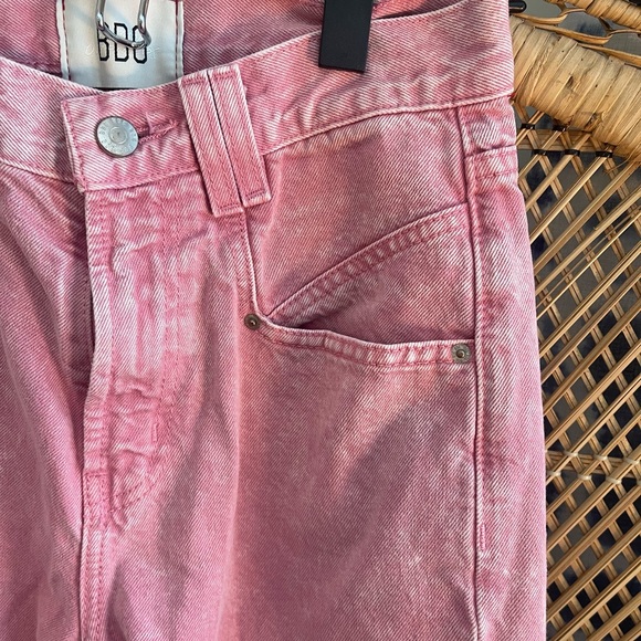 🤠Urban Outfitters BDG Issa Cowboy Jeans Hi Waisted Straight Leg Pink Washed 27🎀 - Picture 7 of 11